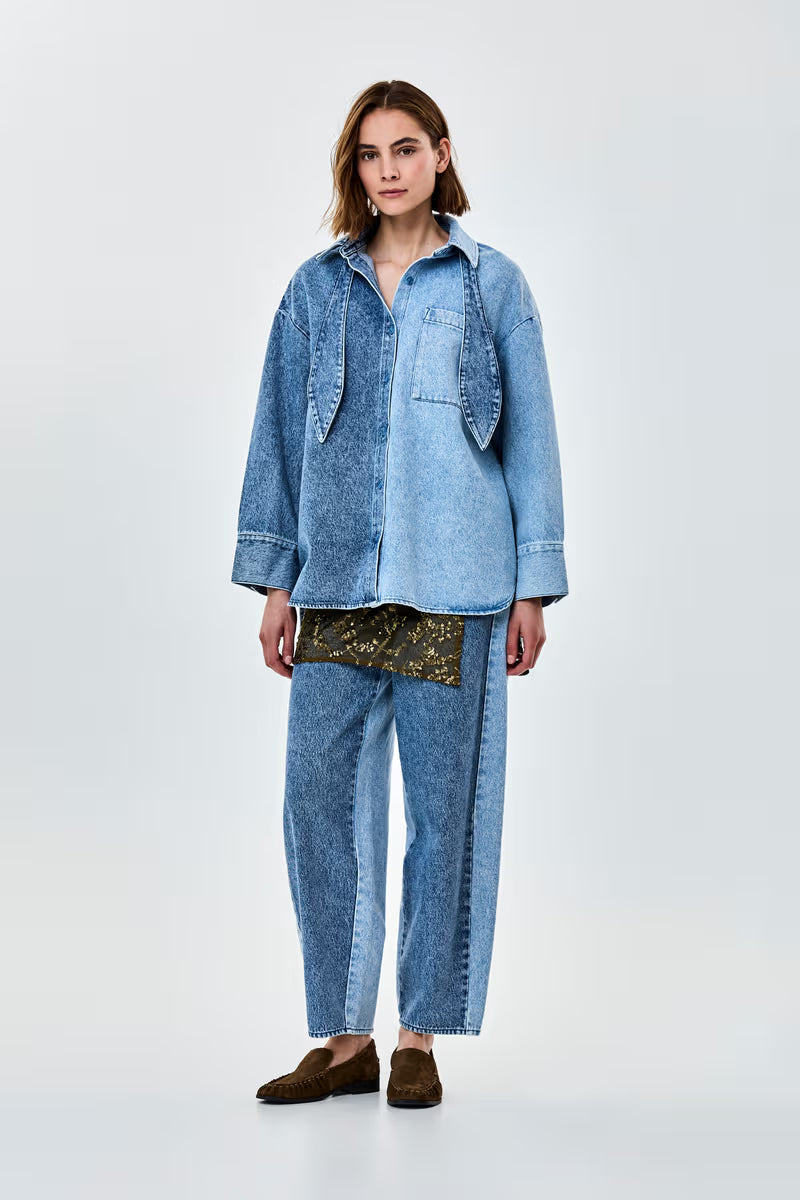 Surprised Shirt met afneembare sjaal