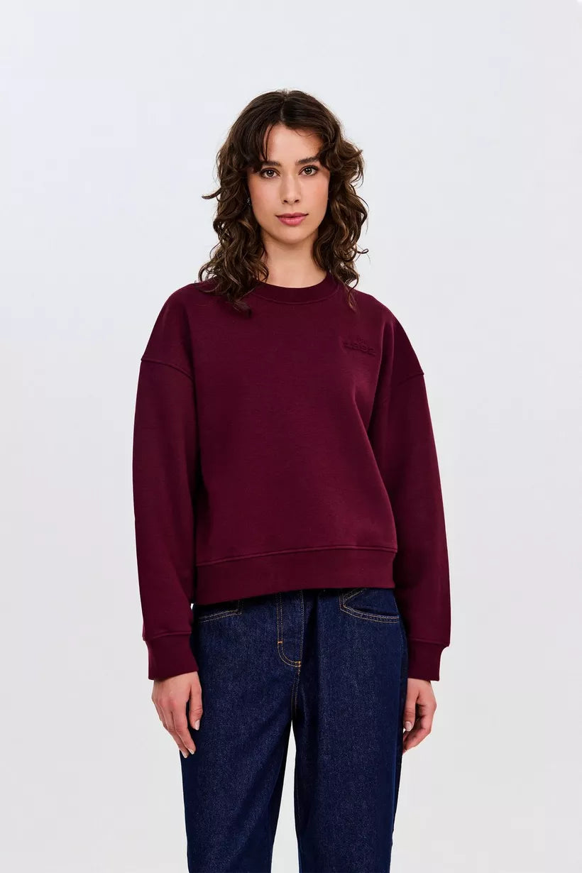 PAD-purple dark Sweaters - Swan sweater Aw25 van CKS