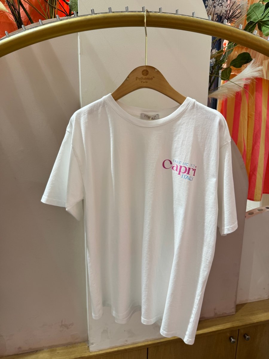 Take me to Capri T-shirt van Meisjes Brugge – T-shirts voor dames | Meisjes Brugge