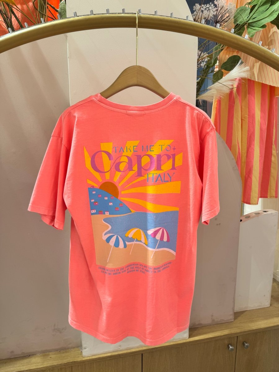 Take me to Capri T-shirt van Meisjes Brugge – T-shirts voor dames | Meisjes Brugge