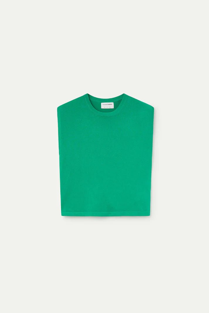 Top de punto suave verde – Tops voor dames in kleur | Meisjes