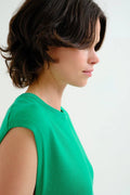 Top de punto suave verde – Tops voor dames in kleur | Meisjes