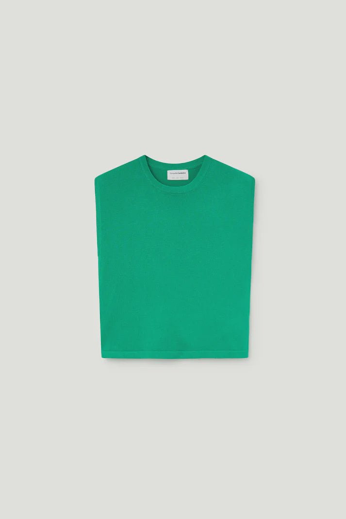 Top de punto suave verde – Tops voor dames in kleur | Meisjes