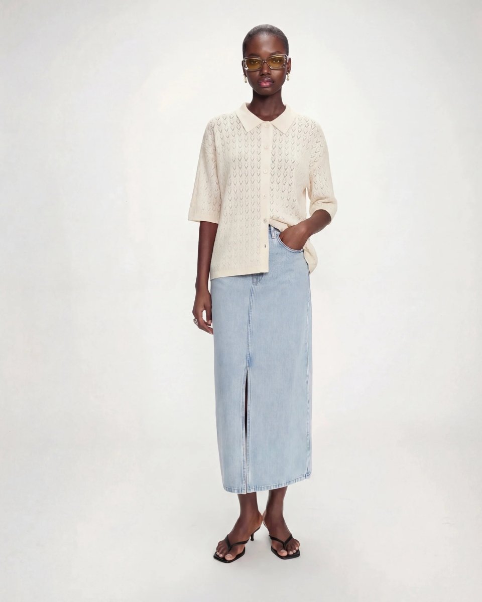 Ecru Cardigans - Vadim Cardigan van Grace and Mila