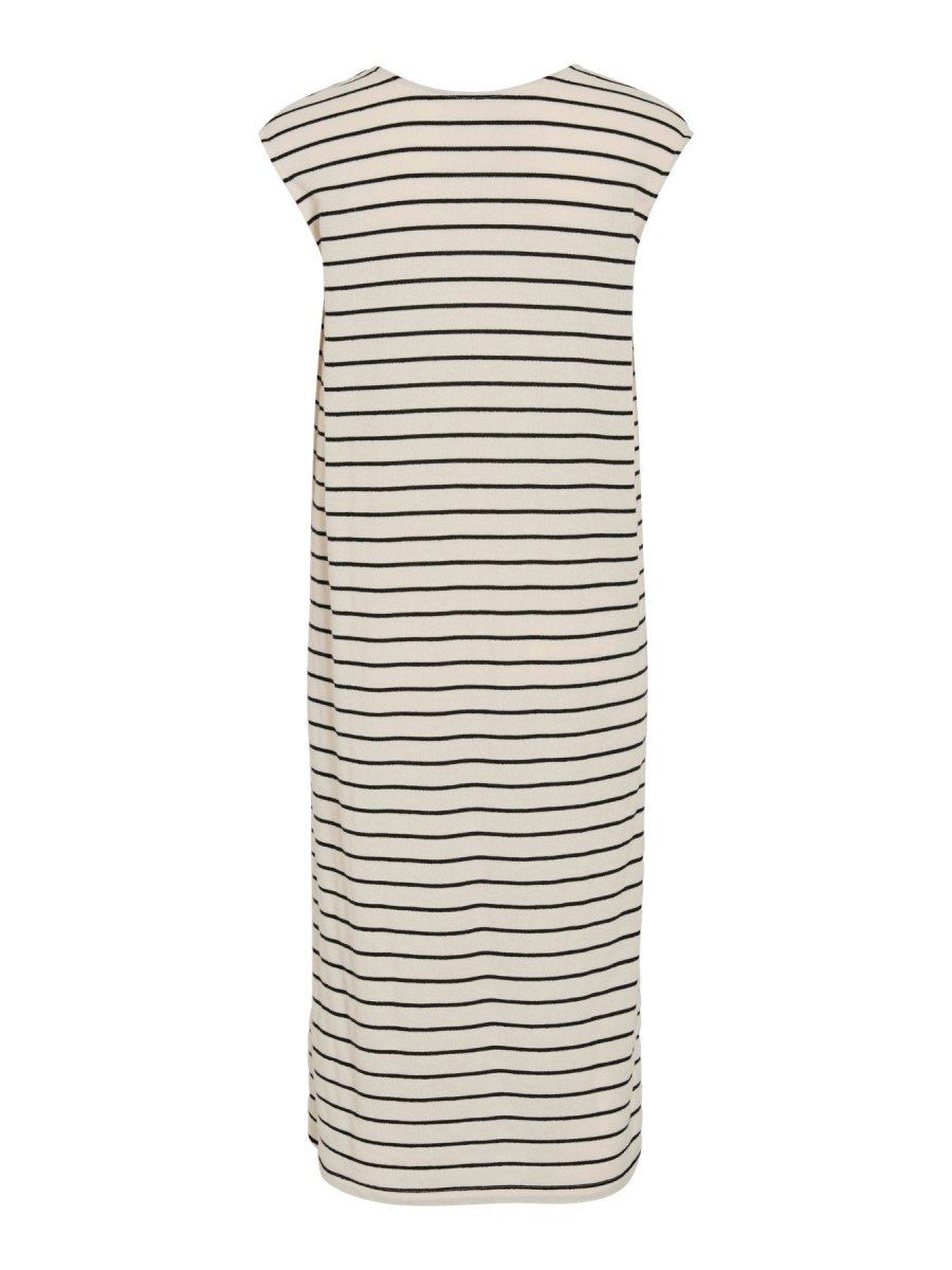 Birch Jurken - Vialo S/L Rev Midi Dress van Vila