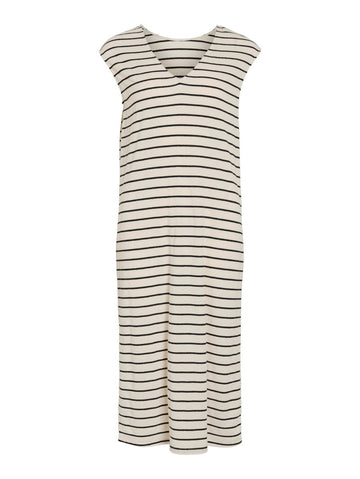 Birch Jurken - Vialo S/L Rev Midi Dress van Vila