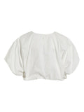 Vibaluni O-Neck S/S Volume Top van Vila – Tops voor dames | Meisjes Brugge