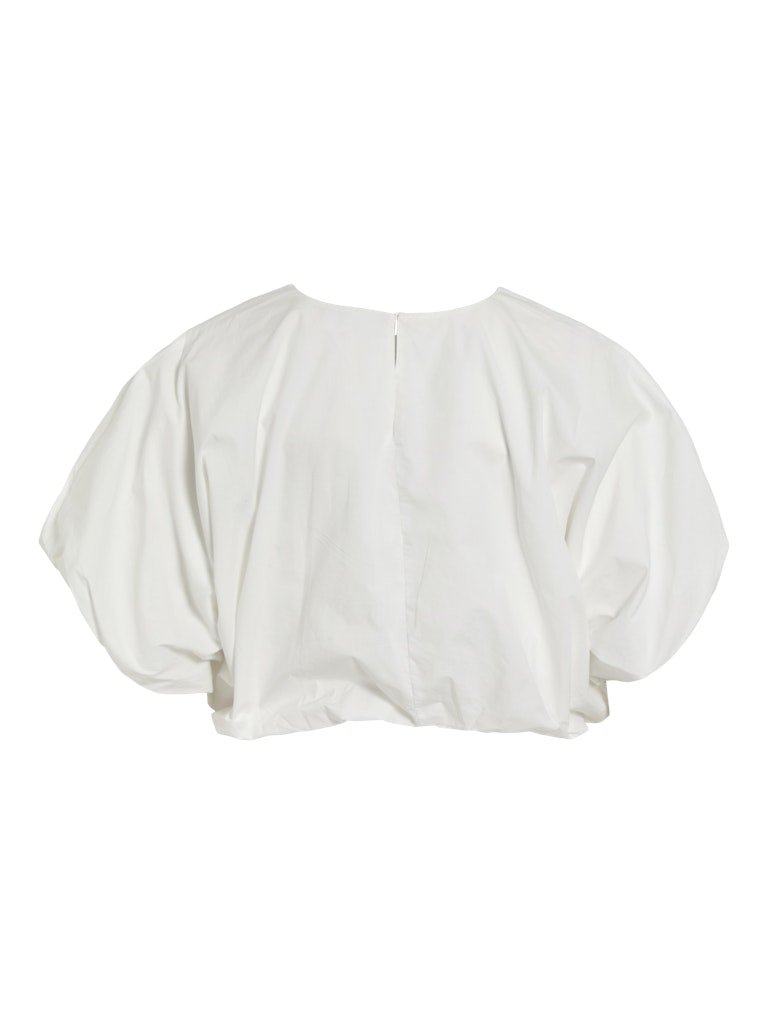 Vibaluni O-Neck S/S Volume Top van Vila – Tops voor dames | Meisjes Brugge