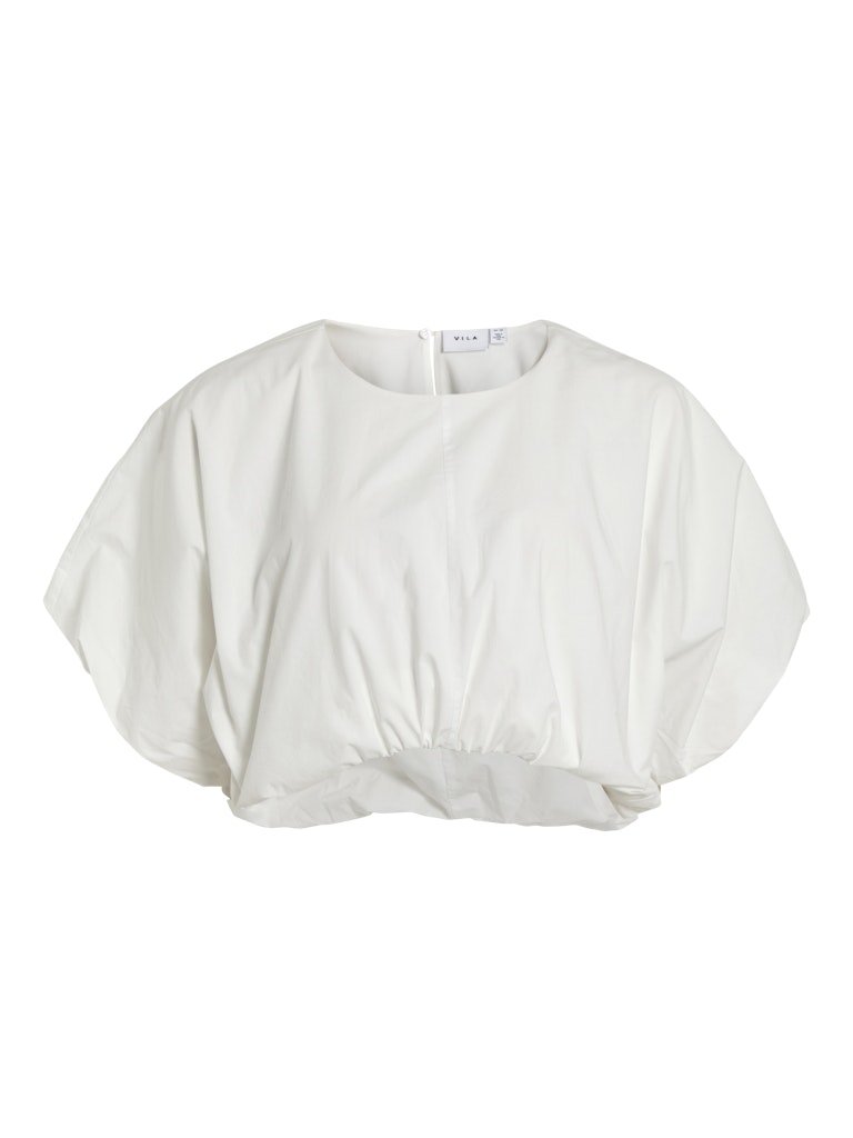 Vibaluni O-Neck S/S Volume Top van Vila – Tops voor dames | Meisjes Brugge