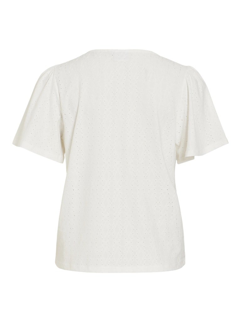 Vibelli O-Neck S/S Top - Noos van Vila – Tops voor dames | Meisjes Brugge