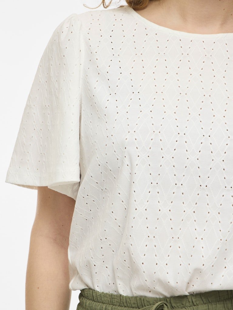 Vibelli O-Neck S/S Top - Noos van Vila – Tops voor dames | Meisjes Brugge