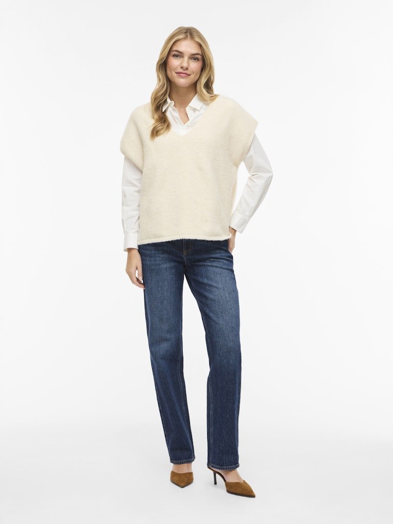 Vibenna Loose S/S Knit Top - Noos - koop Pulls van Vila bij Meisjes Brugge