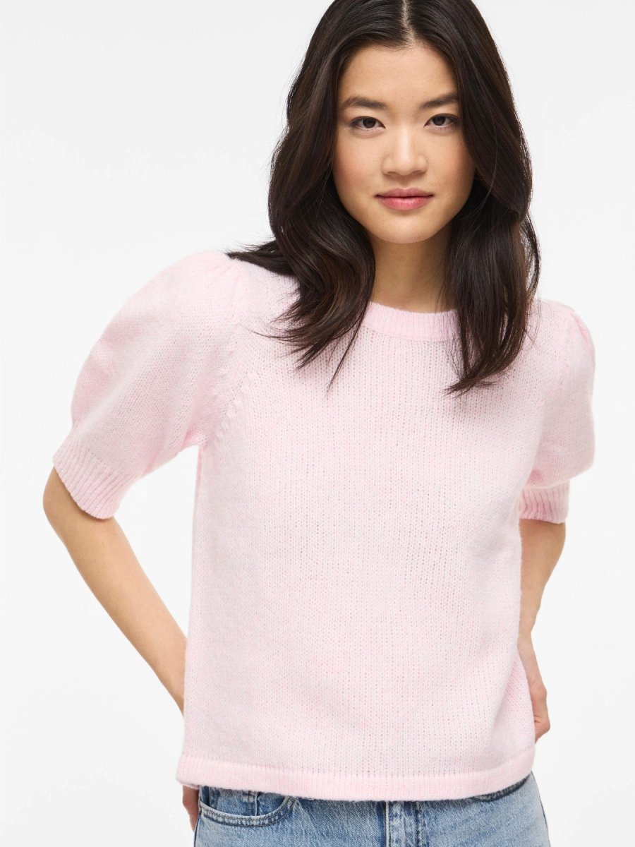 Cherry blossom Pulls - Vibibbi Short 2/4 Sleeve Knit Top van Vila