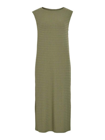 Vibrenda Boat Neck S/L Midi Dress - koop Jurken van Vila bij Meisjes Brugge