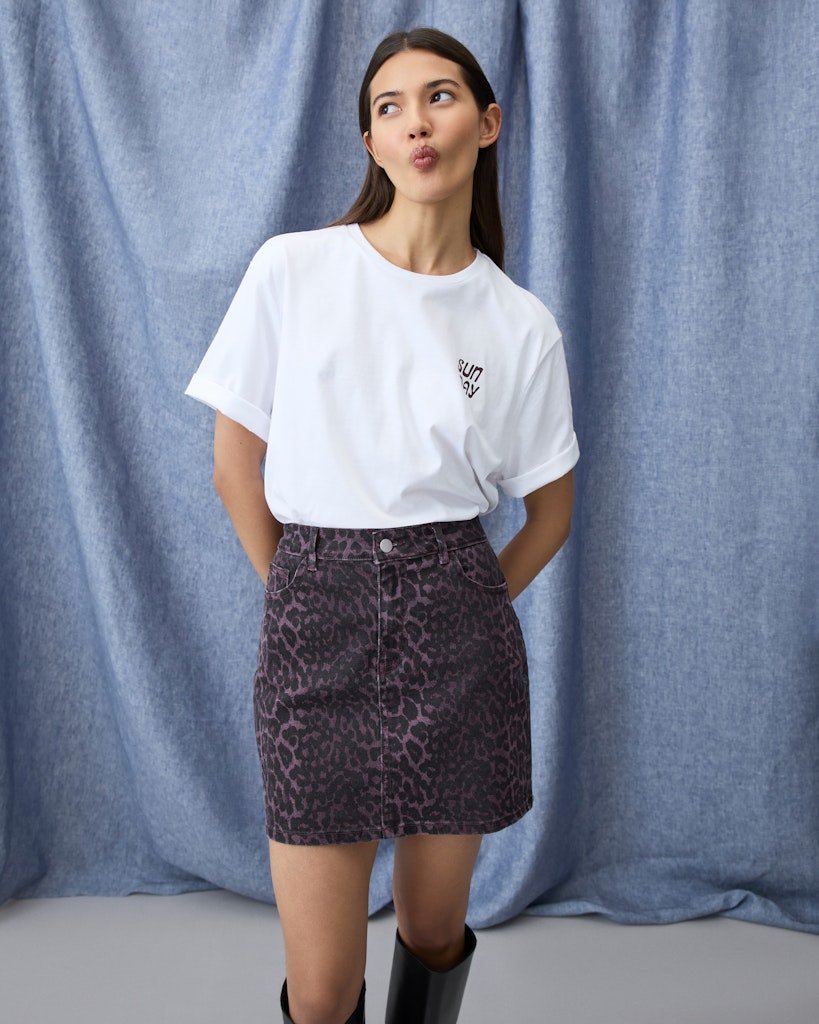 Vichia Leopard Short Skirt van Vila – Rokken voor dames | Meisjes Brugge