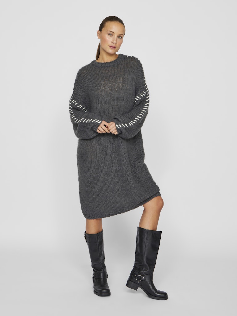 Jurken - Vichoca New L/S Knit Dress van Vila