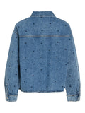 Shirts - Vicreek L/S Denim Heart Emb Shirt van Vila