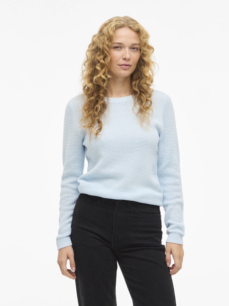 Vidalo O-Neck L/S Knit Top Noos van Vila – Pulls voor dames | Meisjes Brugge
