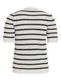 Vidalo O - Neck S/S Stripe Knit Noos - SS25 - koop Pulls van Vila bij Meisjes Brugge