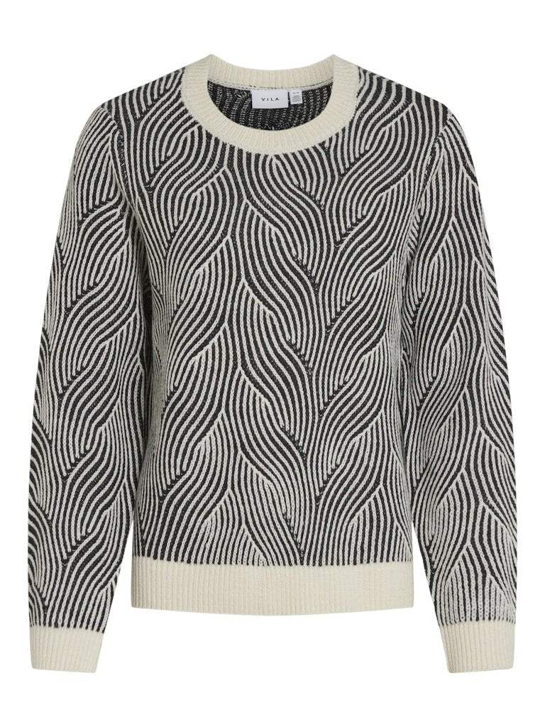 Birch BLACK BEAUTY Pulls - Vidoreen O-Neck L/S Knit Top van Vila