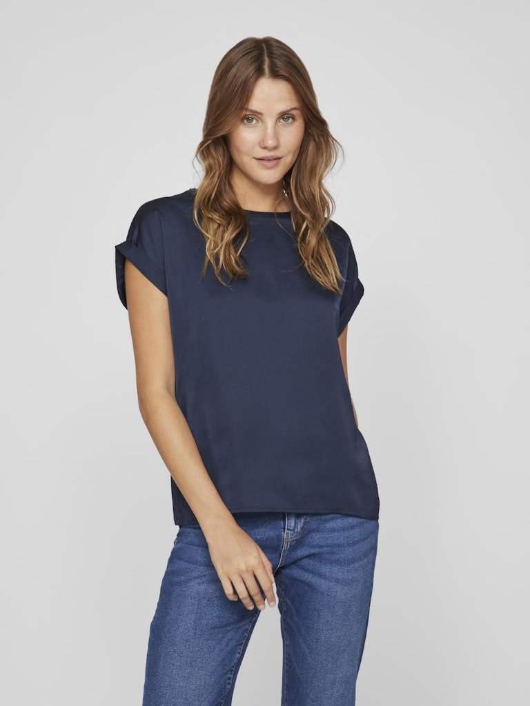 Tops Viellette S/S Satin Top AW24 - Noos van Vila