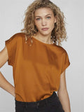 Viellette S/S Satin Top Noos - SS24 - koop Tops van Vila bij Meisjes Brugge