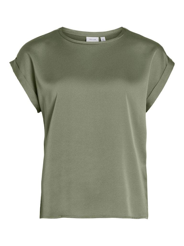 Viellette S/S Satin Top Noos - SS24 van Vila – Tops voor dames | Meisjes Brugge