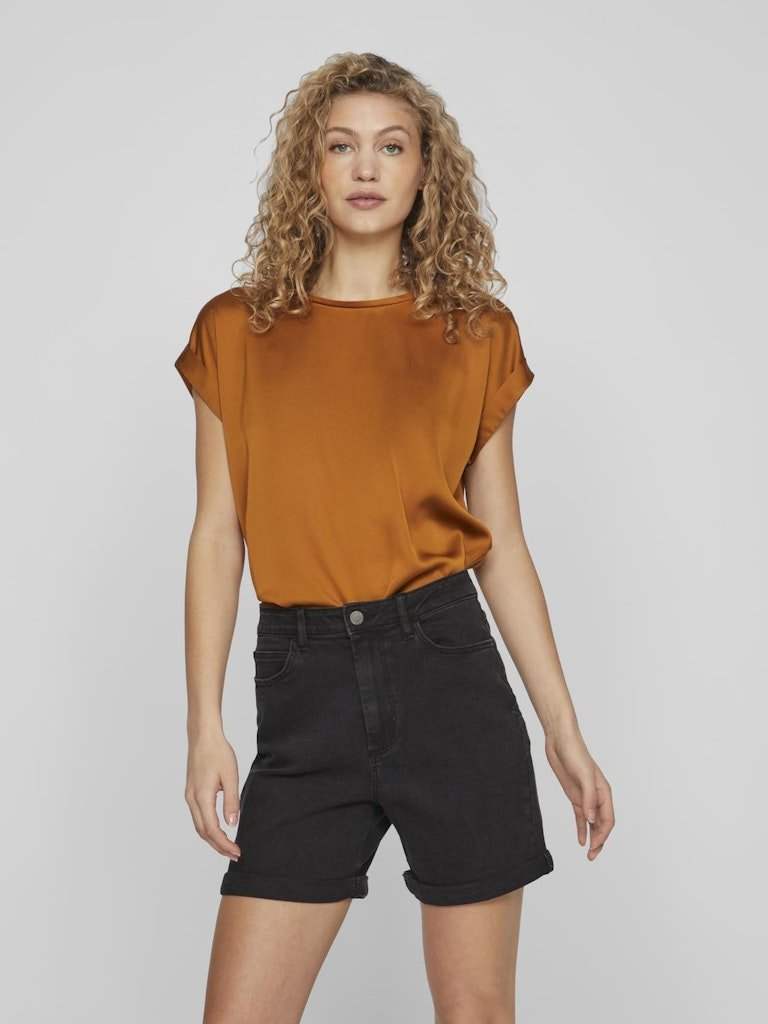Viellette S/S Satin Top Noos - SS24 van Vila – Tops voor dames | Meisjes Brugge