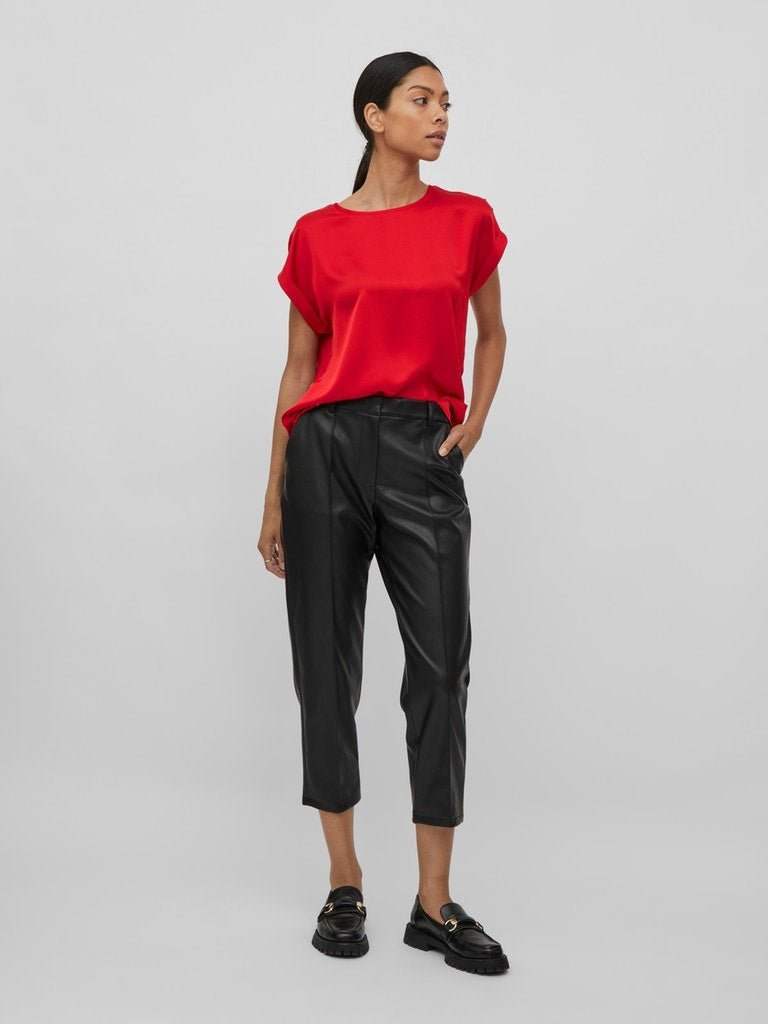 Viellette S/S Satin Top Noos - SS24 van Vila – Tops voor dames | Meisjes Brugge