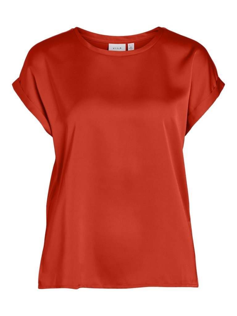 Viellette S/S Satin Top Noos - SS24 van Vila – Tops voor dames | Meisjes Brugge