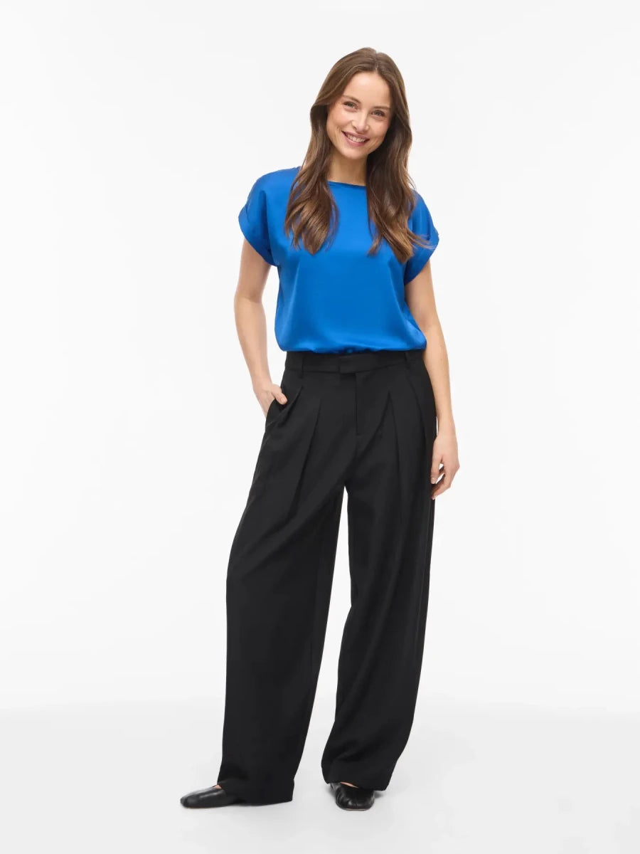 Viellette S/S Satin Top Noos - SS26 van Vila – Tops voor dames | Meisjes Brugge