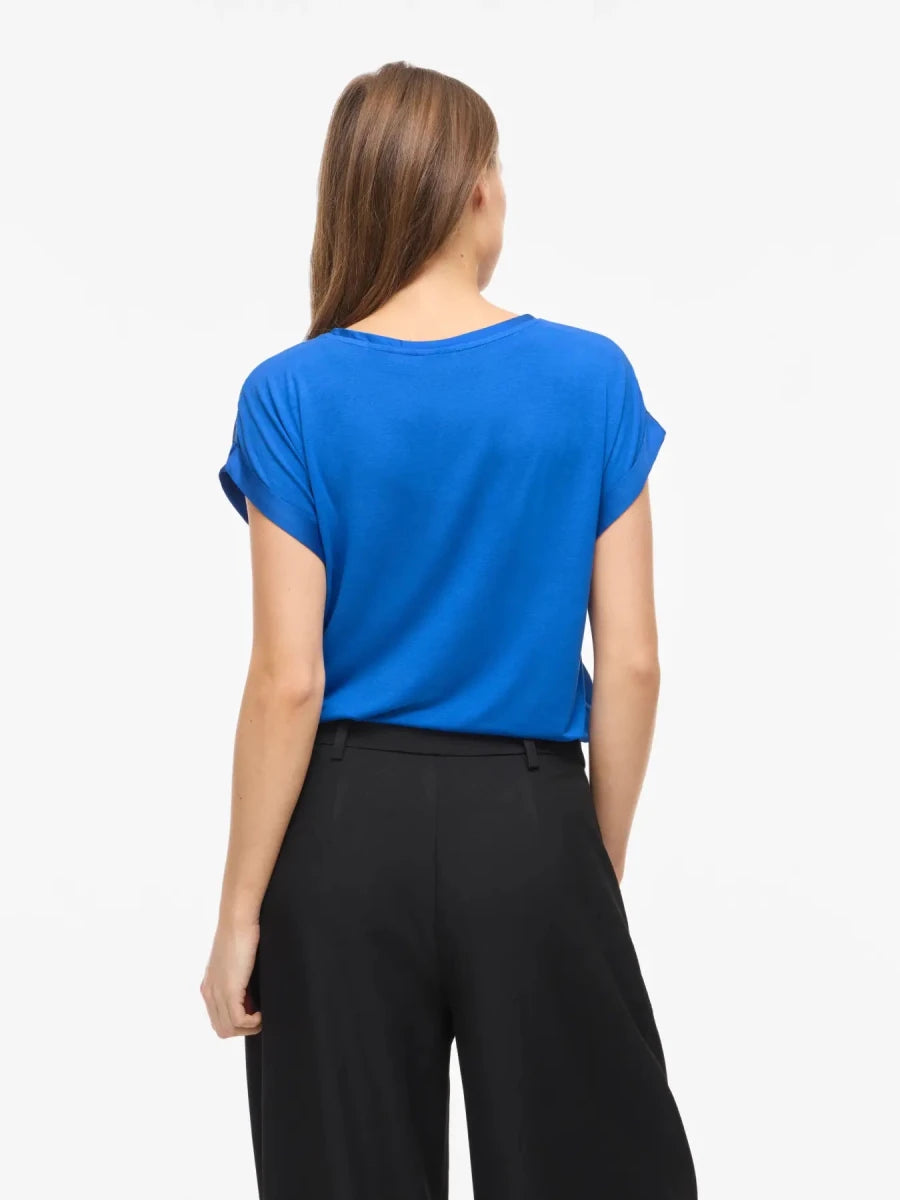 Viellette S/S Satin Top Noos - SS26 van Vila – Tops voor dames | Meisjes Brugge