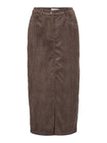 Coffee bean Rokken - Viemily Midi Corduroy Skirt van Vila