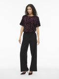 Tops - Vifaith O-Neck S/S Sequin Top Bordeaux van Vila