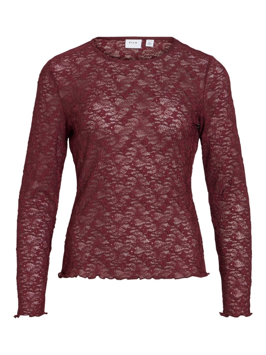 Vifay O-Neck L/S Top Noos van Vila – Tops voor dames | Meisjes Brugge