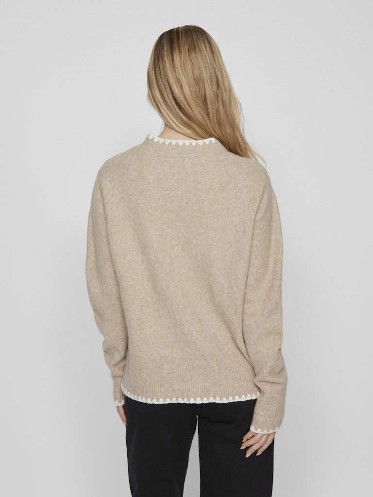 Vihefna Stitch Detail Knit Top van Vila – Pulls voor dames | Meisjes Brugge