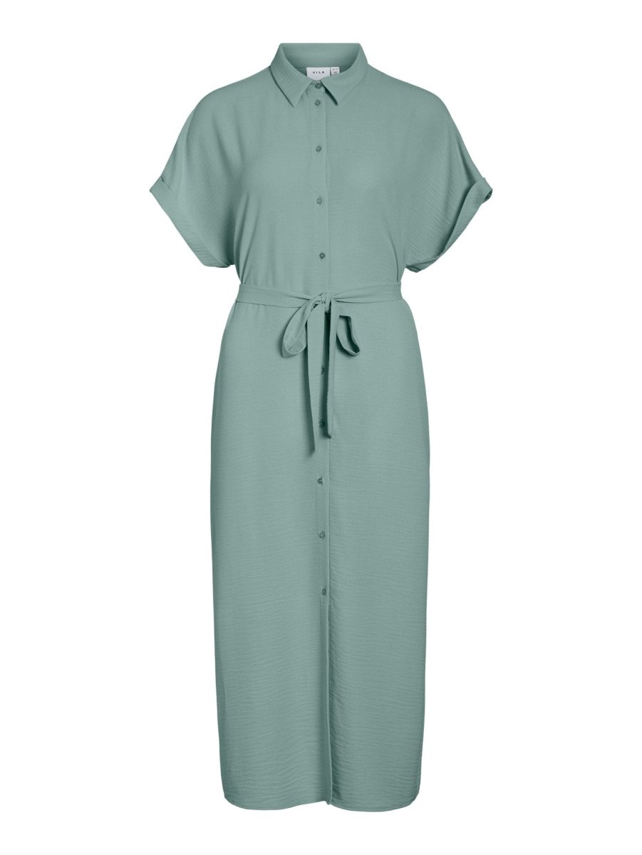 Vijacota S/S Midi Shirt Dress van Vila – Jurken voor dames | Meisjes Brugge