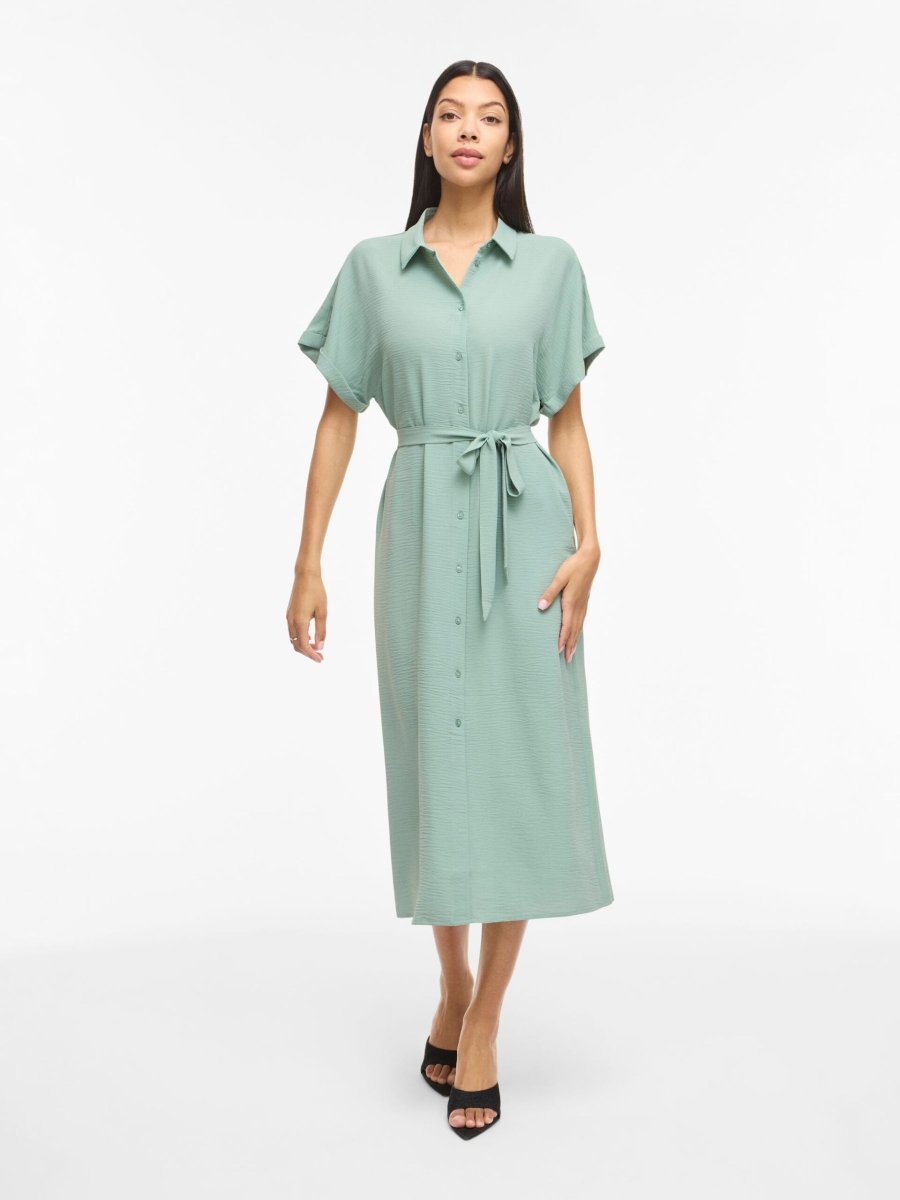 Vijacota S/S Midi Shirt Dress van Vila – Jurken voor dames | Meisjes Brugge