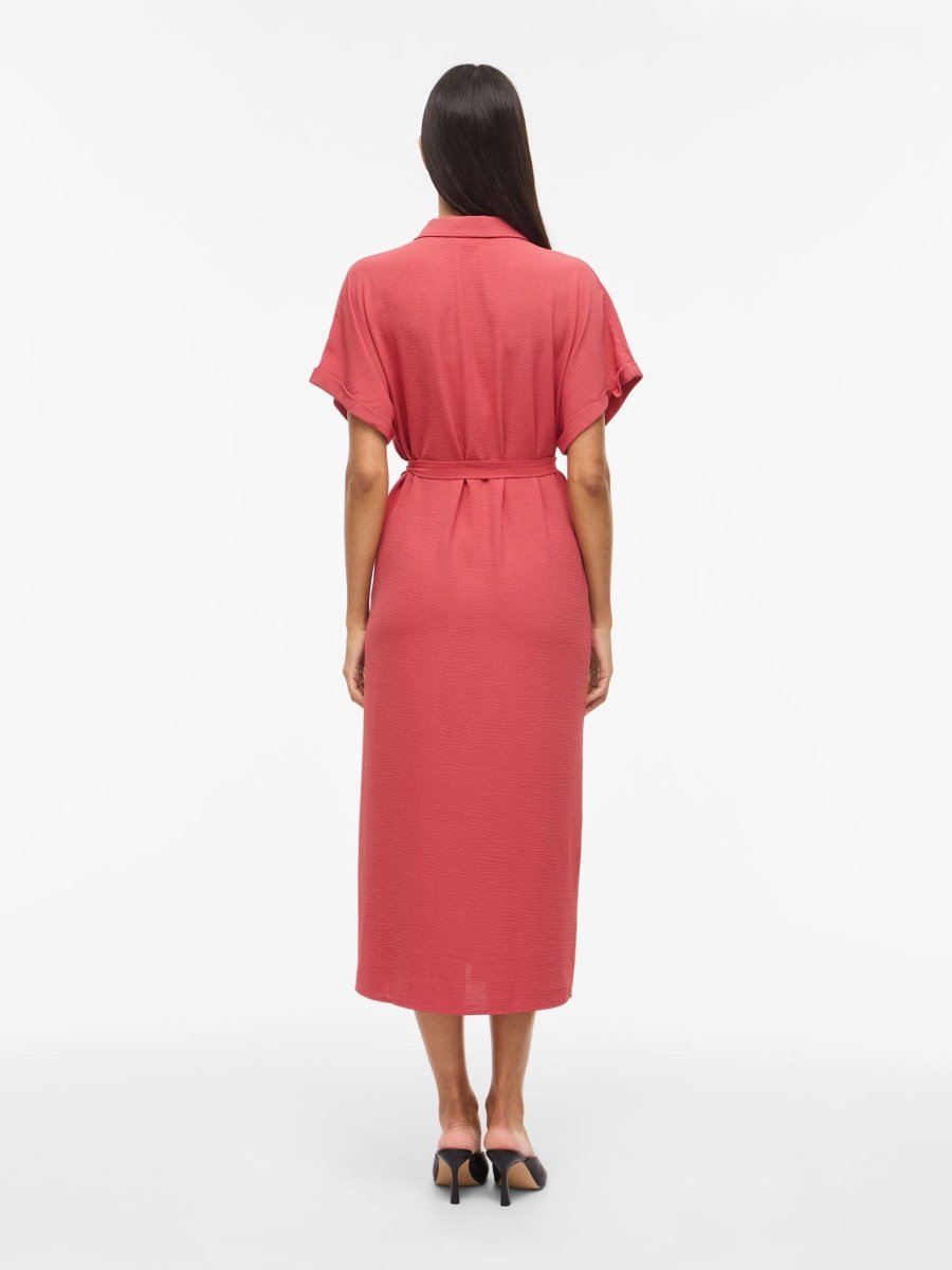 Vijacota S/S Midi Shirt Dress van Vila – Jurken voor dames | Meisjes Brugge