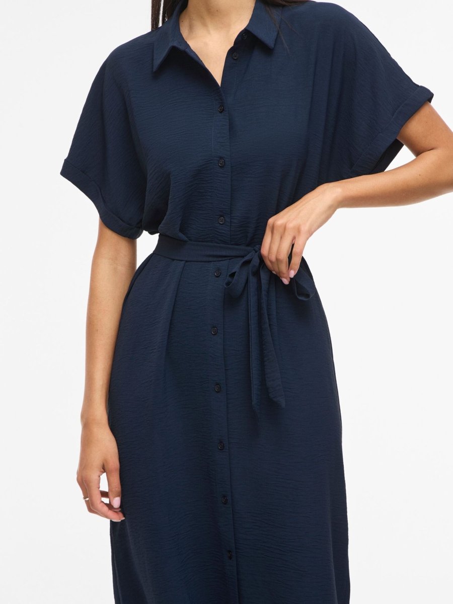 Vijacota S/S Midi Shirt Dress van Vila – Jurken voor dames | Meisjes Brugge