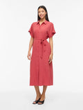 Vijacota S/S Midi Shirt Dress van Vila – Jurken voor dames | Meisjes Brugge
