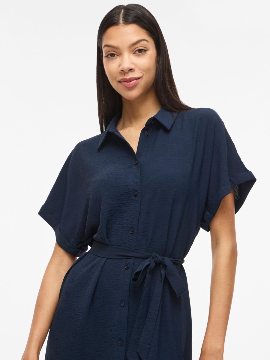 Vijacota S/S Midi Shirt Dress van Vila – Jurken voor dames | Meisjes Brugge