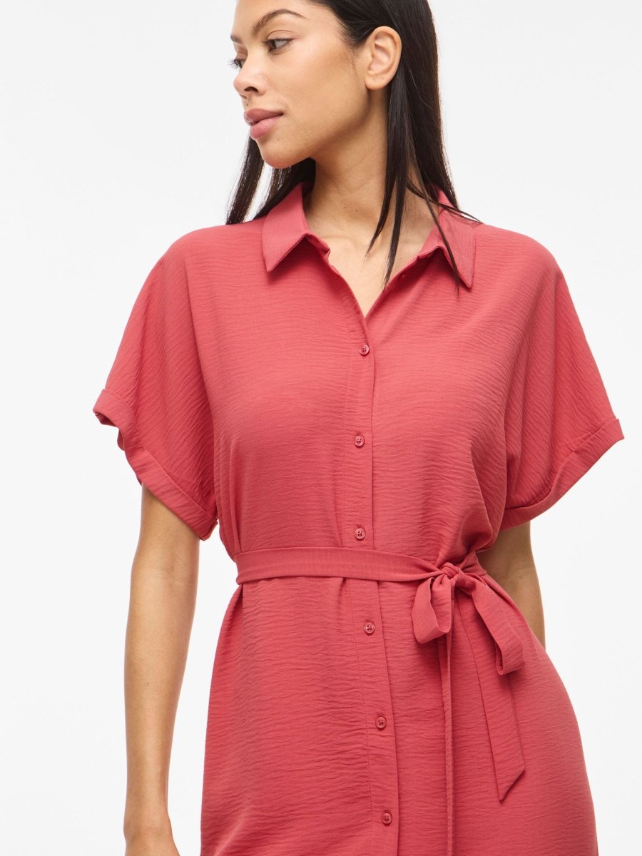 Vijacota S/S Midi Shirt Dress van Vila – Jurken voor dames | Meisjes Brugge