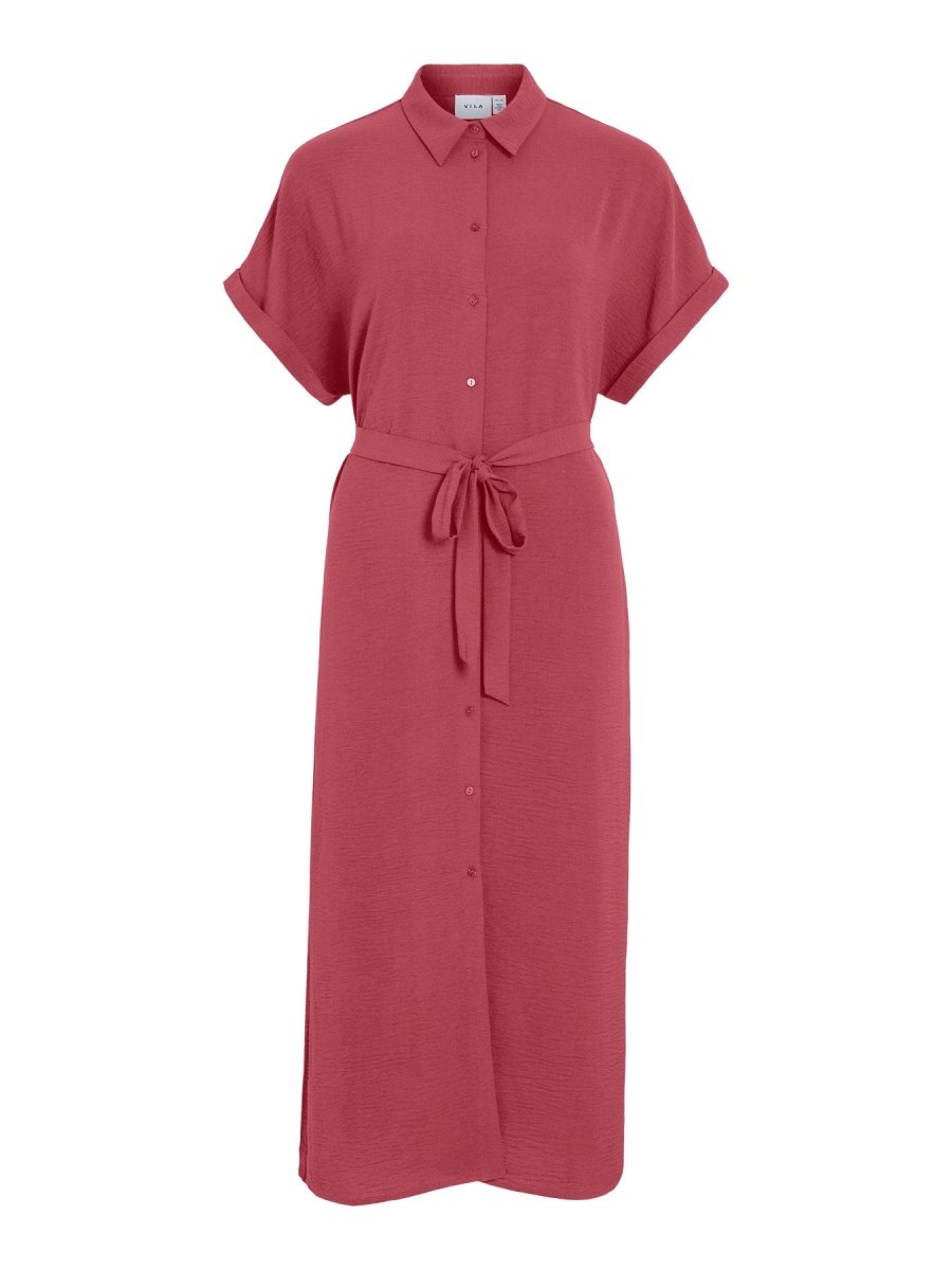 Vijacota S/S Midi Shirt Dress van Vila – Jurken voor dames | Meisjes Brugge