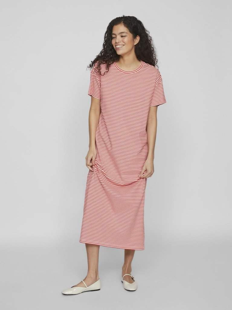 Jurken - Vijada Crew Neck S/S Ankle Dress van Vila