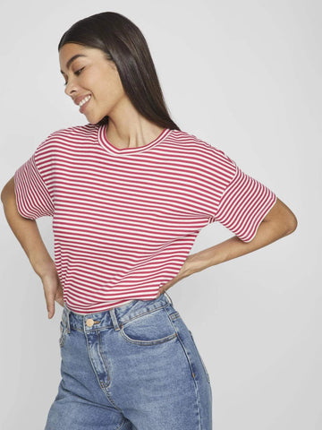 Vijada New O - Neck S/S T-Shirt - koop T-shirts van Vila bij Meisjes Brugge