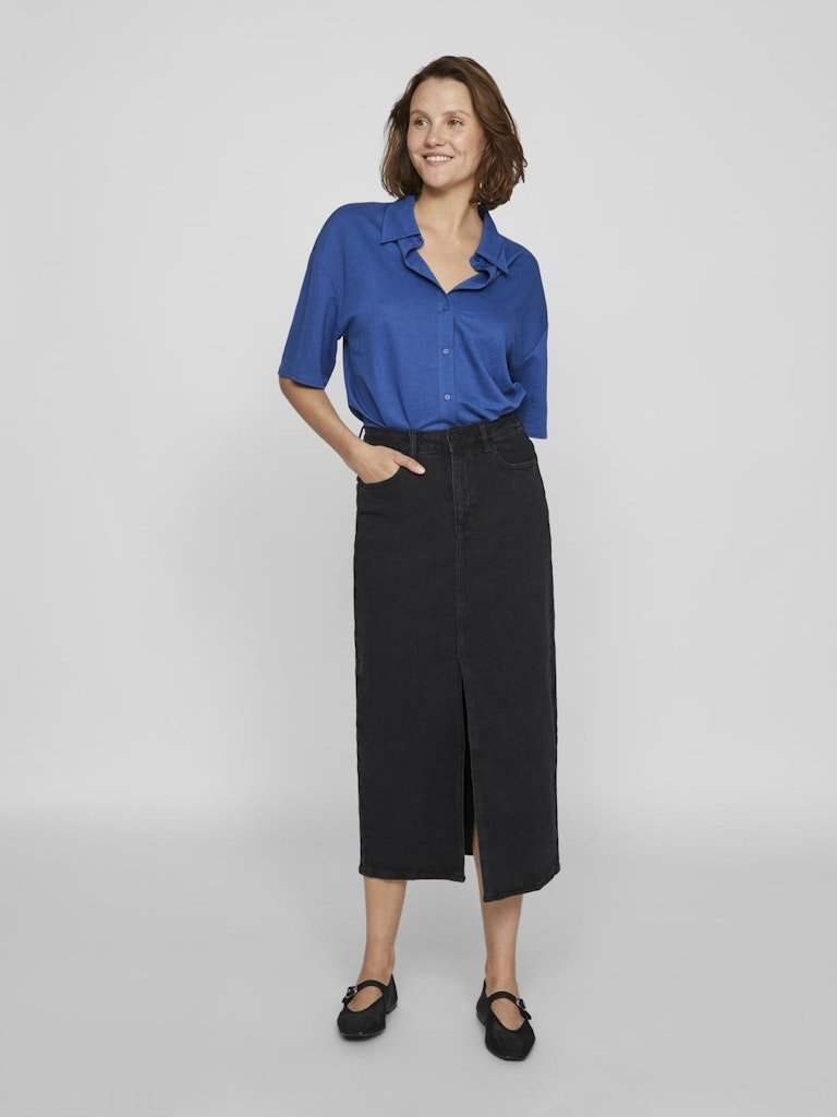 Vijaf Hw Midi Denim Skirt - Noos van Vila – Rokken voor dames | Meisjes Brugge