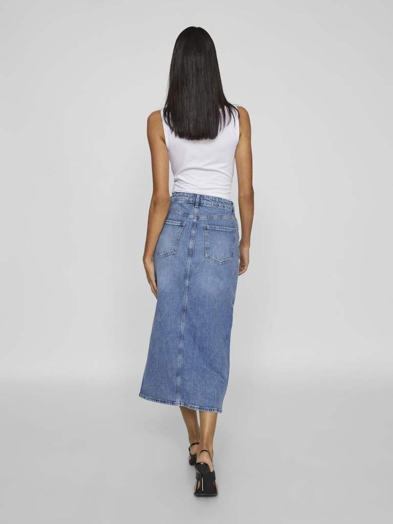 Vijaf Hw Midi Denim Skirt - Noos van Vila – Rokken voor dames | Meisjes Brugge