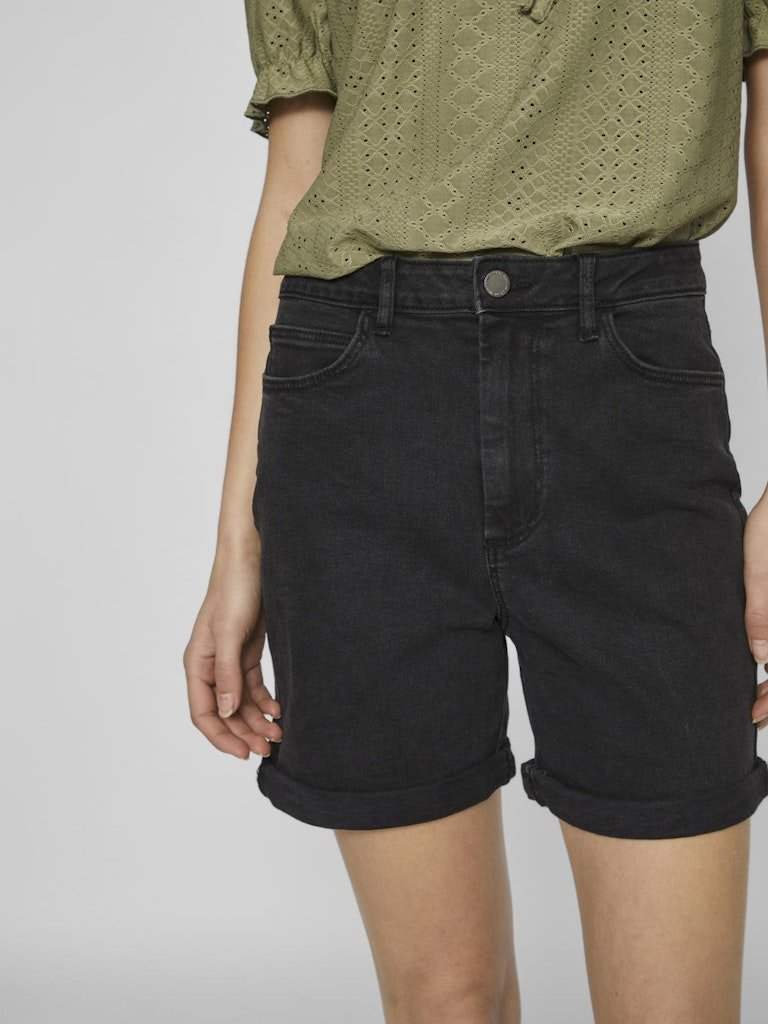 Shorts Vijo Hw Black Denim Shorts van Vila