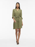 Vijosa 3/4 V-Neck Dress van Vila – Jurken voor dames | Meisjes Brugge
